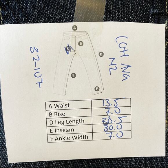 CITIZENS OF HUMANITY 142 AVA LOW RISE STRAIGHT LEG Y2K DARK JEANS 27 - Picture 6 of 7